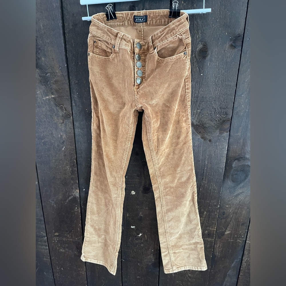 Lirx, corduroy, bell bottoms. Great condition.